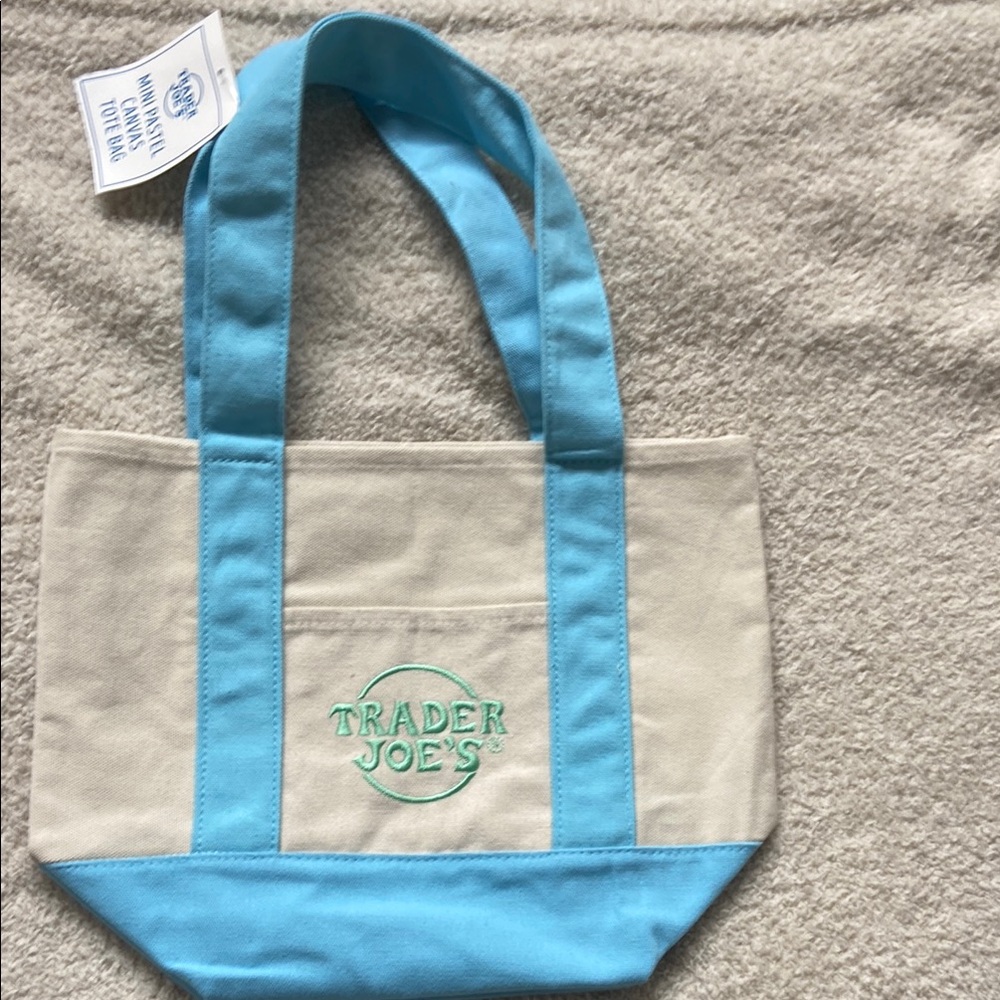 Blue and Cream Tote Bag